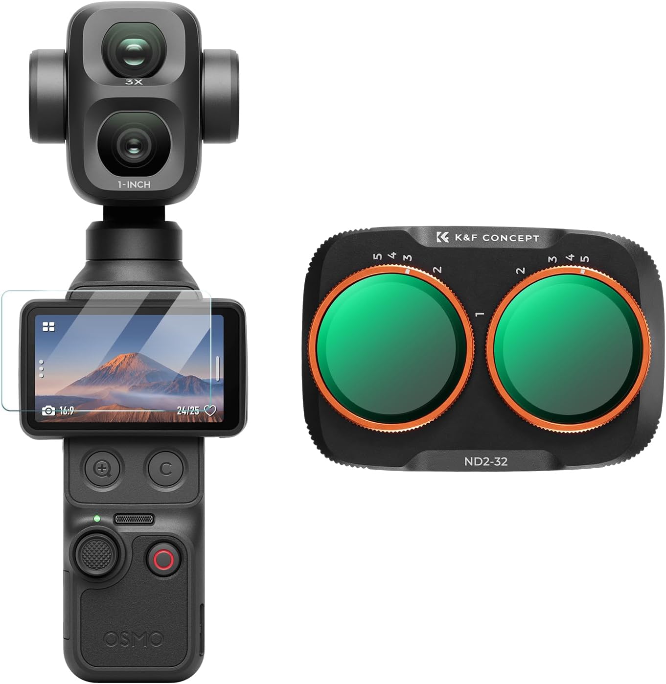 DJI Osmo Pocket 4P/Xtra Muse2 Pro ile Uyumlu ND2-32 Filtre