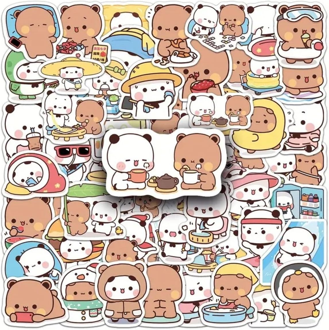 50'Li Dudu And Bubu Sticker Set Laptop Notebook Tablet Sticker Seti