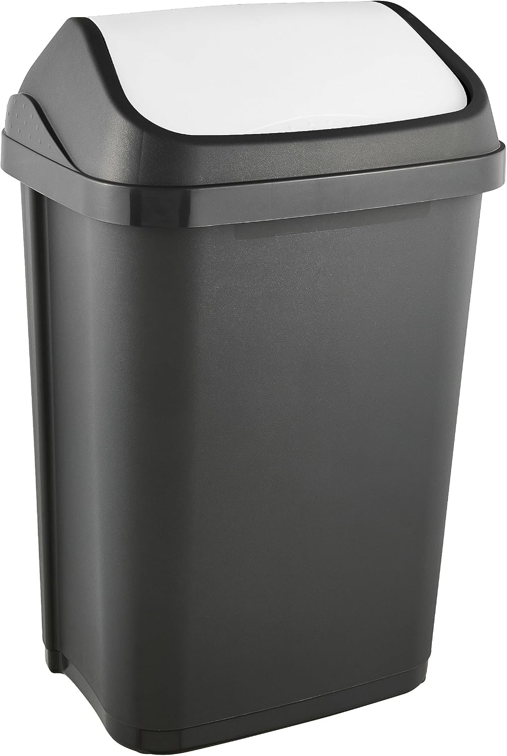 Sallanan kapaklı çöp kutusu, 25 l, Swantje, grafit gri