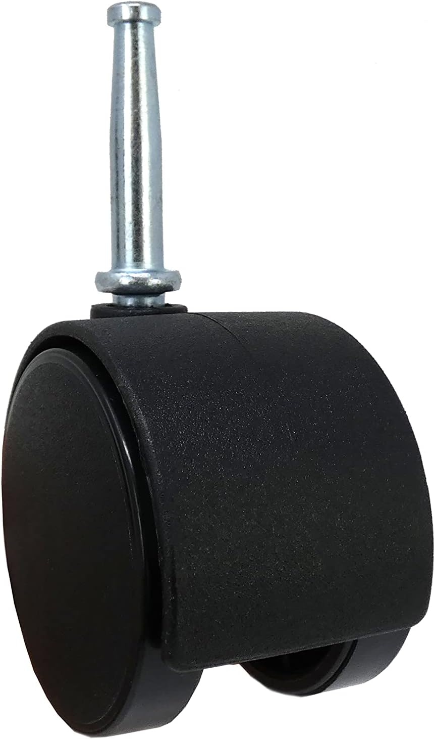 Hardware 9406 2 inç ofis sandalyesi tekerleği, frenli çift tekerlek, 5/16 inç şaft çapı, 34 kg taşıma kapasitesi, 2'li paket, siyah