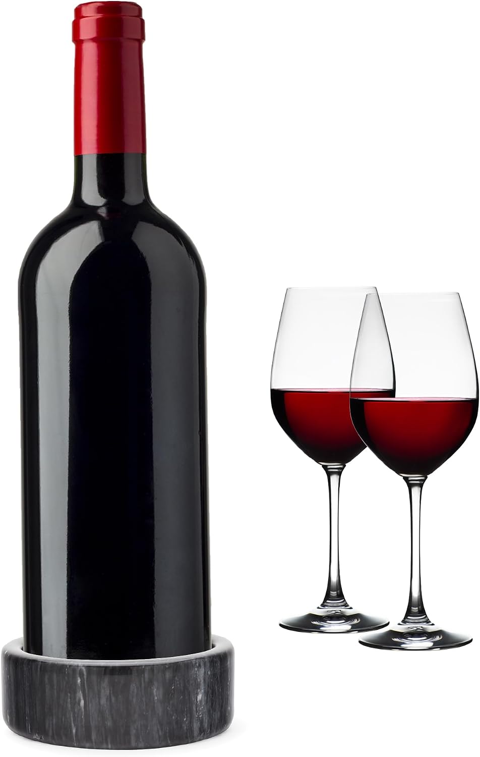 Black Marble Wine Stand, 5 x 5 x 2 inç