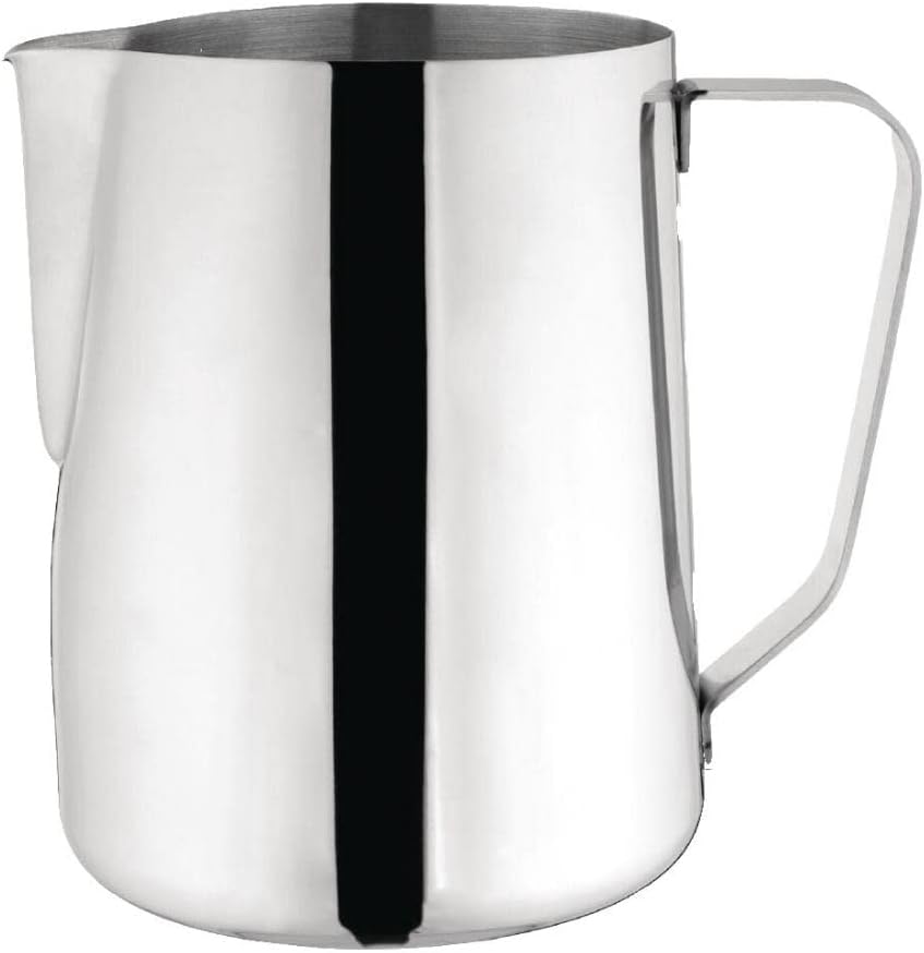 Paslanmaz Çelik Süt Potu - Kahve Potu - Pitcher Sütlük - Süt Köpürtücü - Köpürtme Kabı - 1000 ml