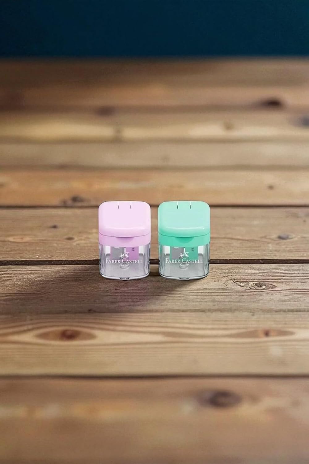 Tek Gözlü Mini Box Kalemtıraş, 2 Adet, Pembe ve Yeşil