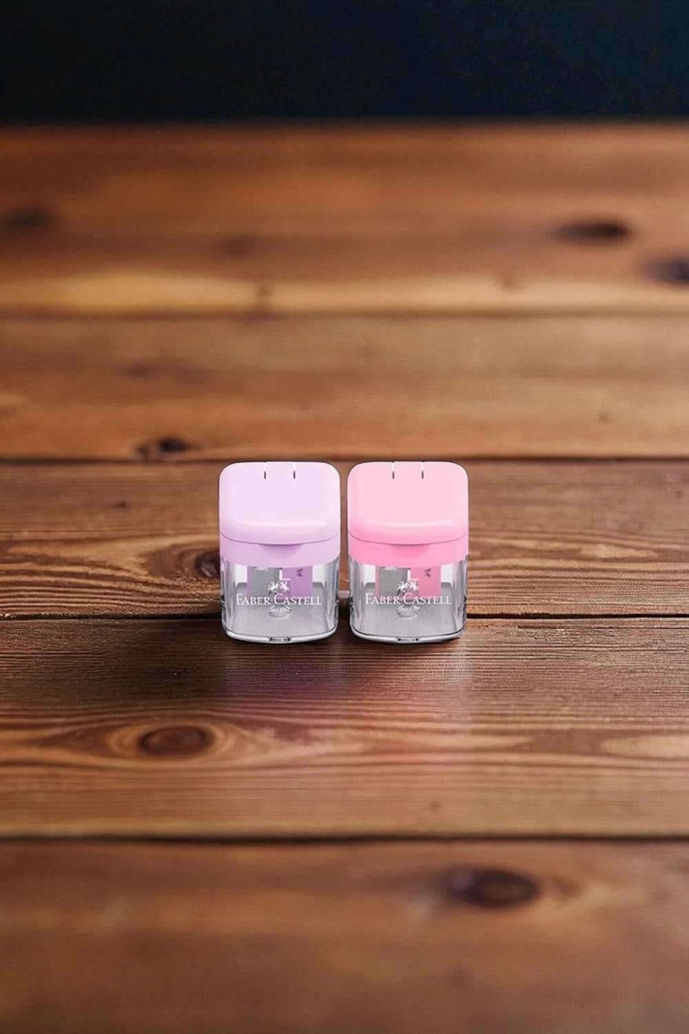 Tek Gözlü Mini Box Kalemtıraş, 2 Adet, Pembe