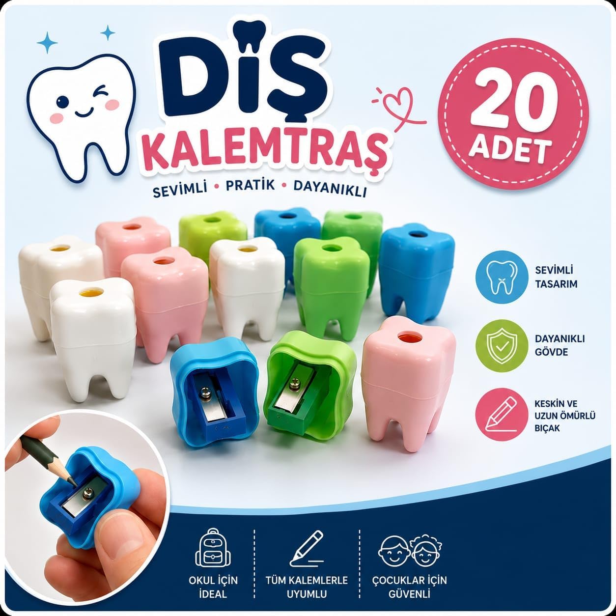 Diş Şeklinde kalemtıraş