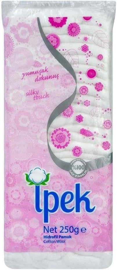 İpek Hidrofil Pamuk, Beyaz, 250gr, Tek Kullanımlık, Doğal Pamuk İçerikli