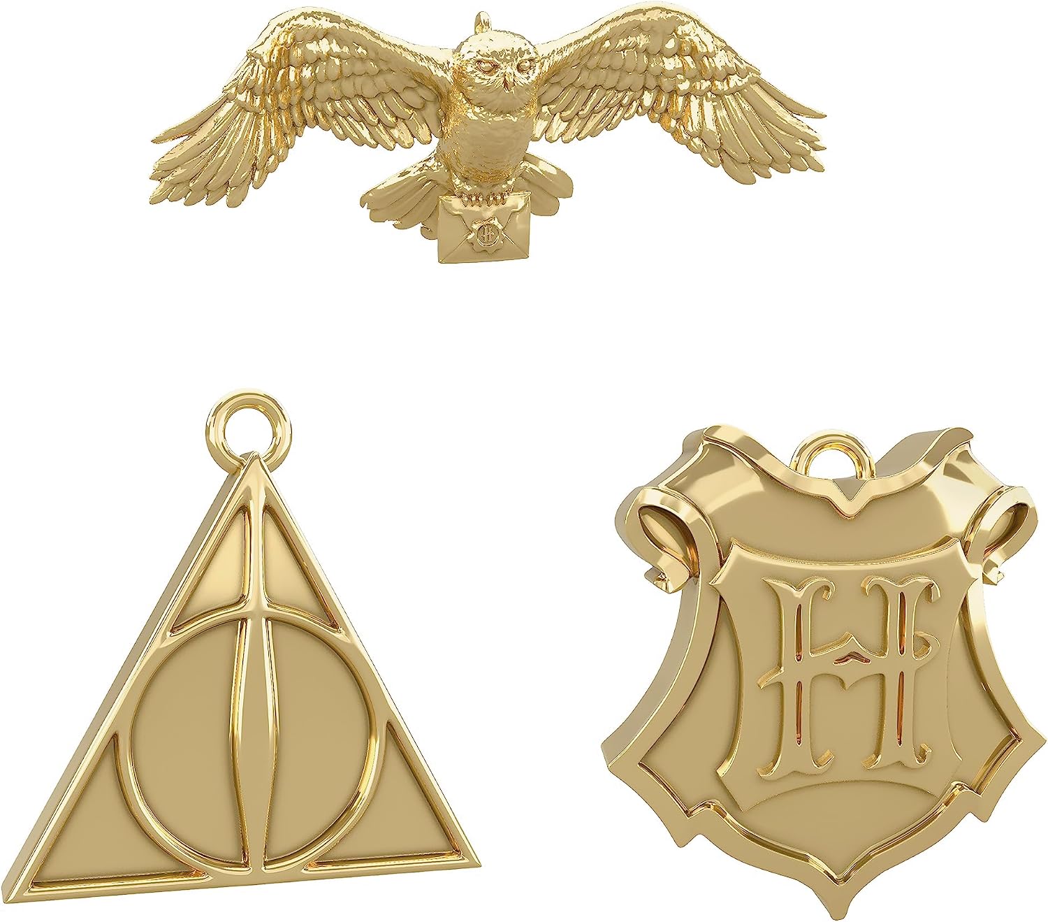 Minyatür Noel Süsleri 2023, Harry Potter Büyücü Dünyası Metal, Mini 3'lü Set, Harry Potter Hayranları için Hediyeler