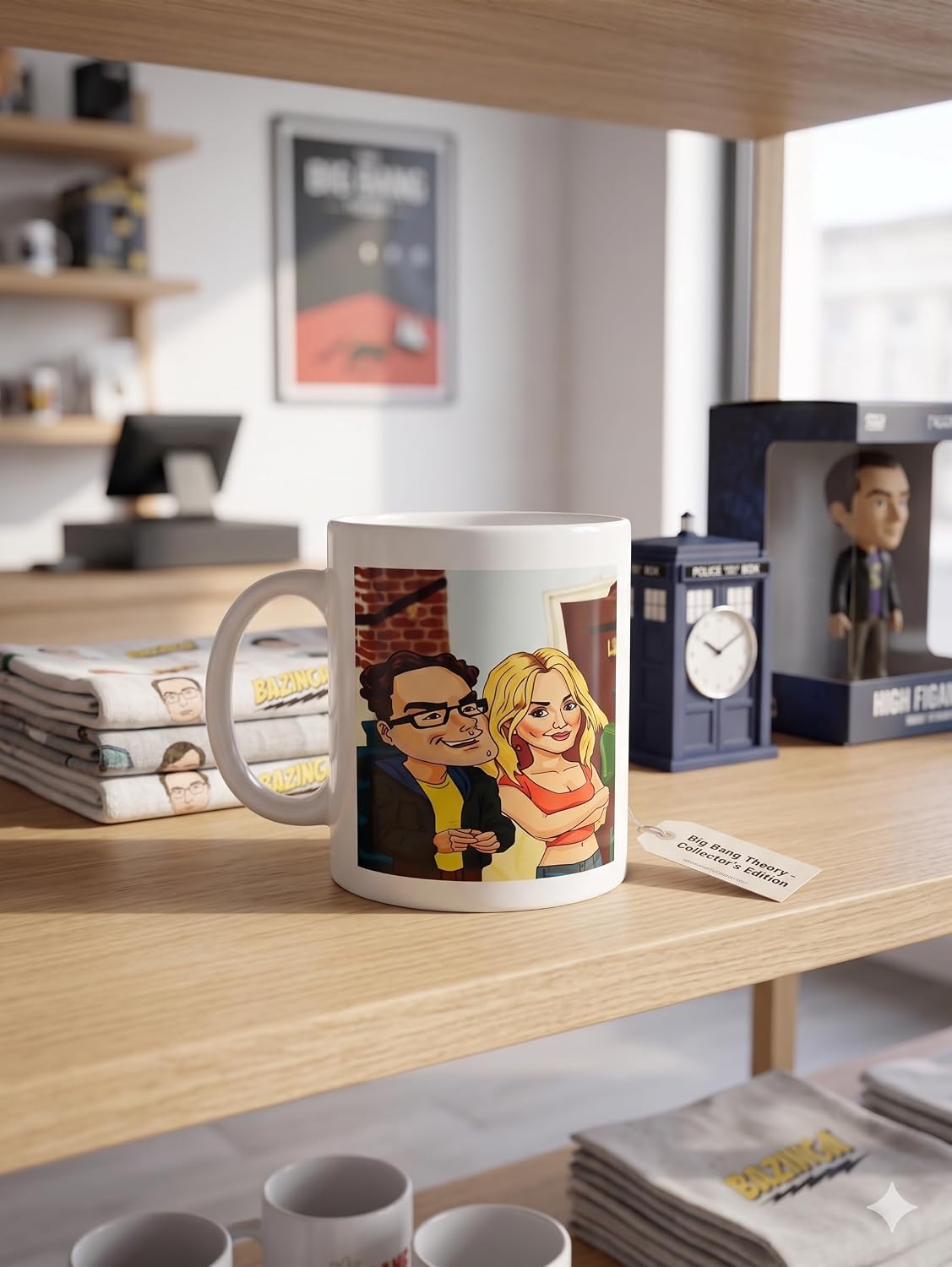 Çift Karikatür Kupa - Sevgililer İçin Özel Karikatür Seramik Bardak Hediyesi 325ml