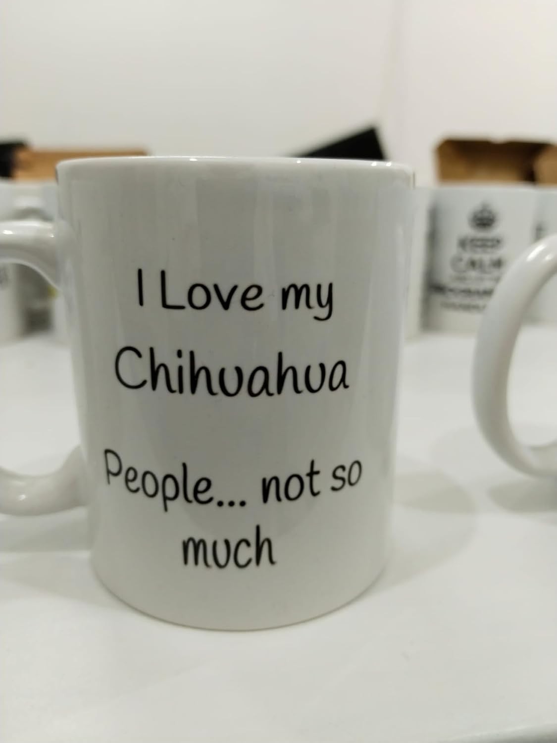 I Love My Chihuahua Kupa - Chihuahua Sevgisi Seramik Bardak Köpek Sahibi Hediyesi 325ml