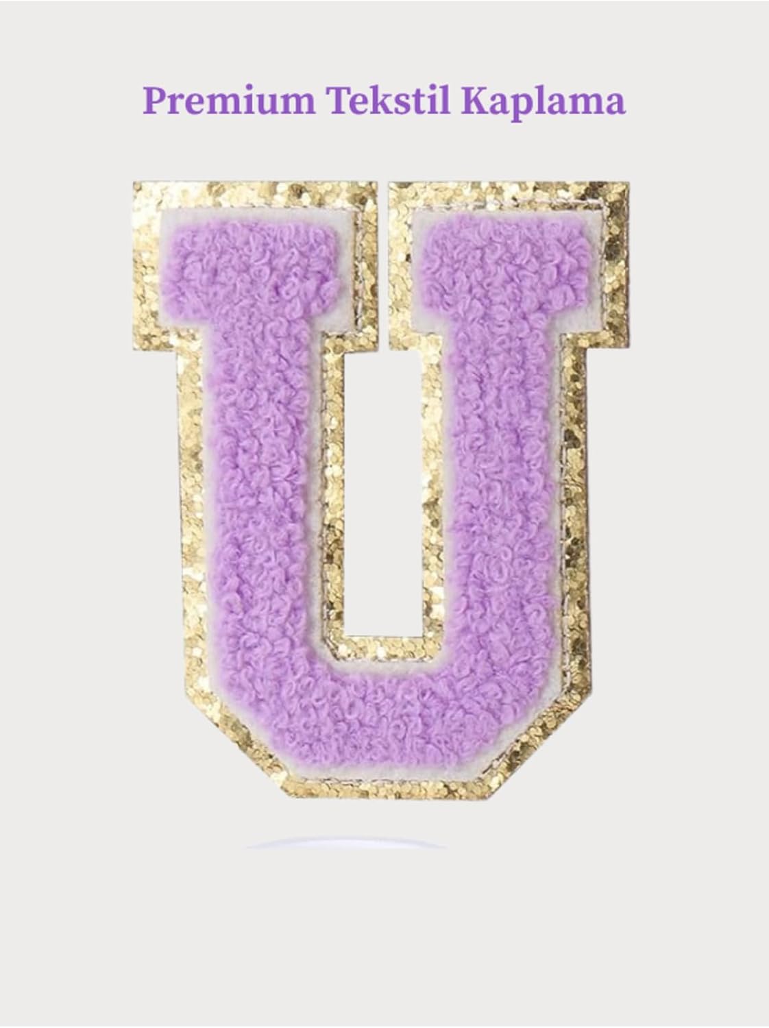 Quencher Uyumlu Premium Harf Sticker/Aksesuar – Tekstil Kaplama Kişiselleştirilmiş Tasarım (U)