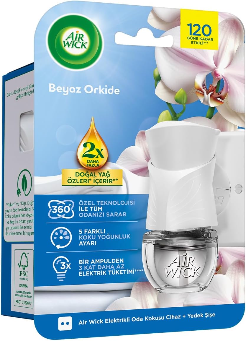Elektrikli Oda Kokusu Kit Beyaz Orkide