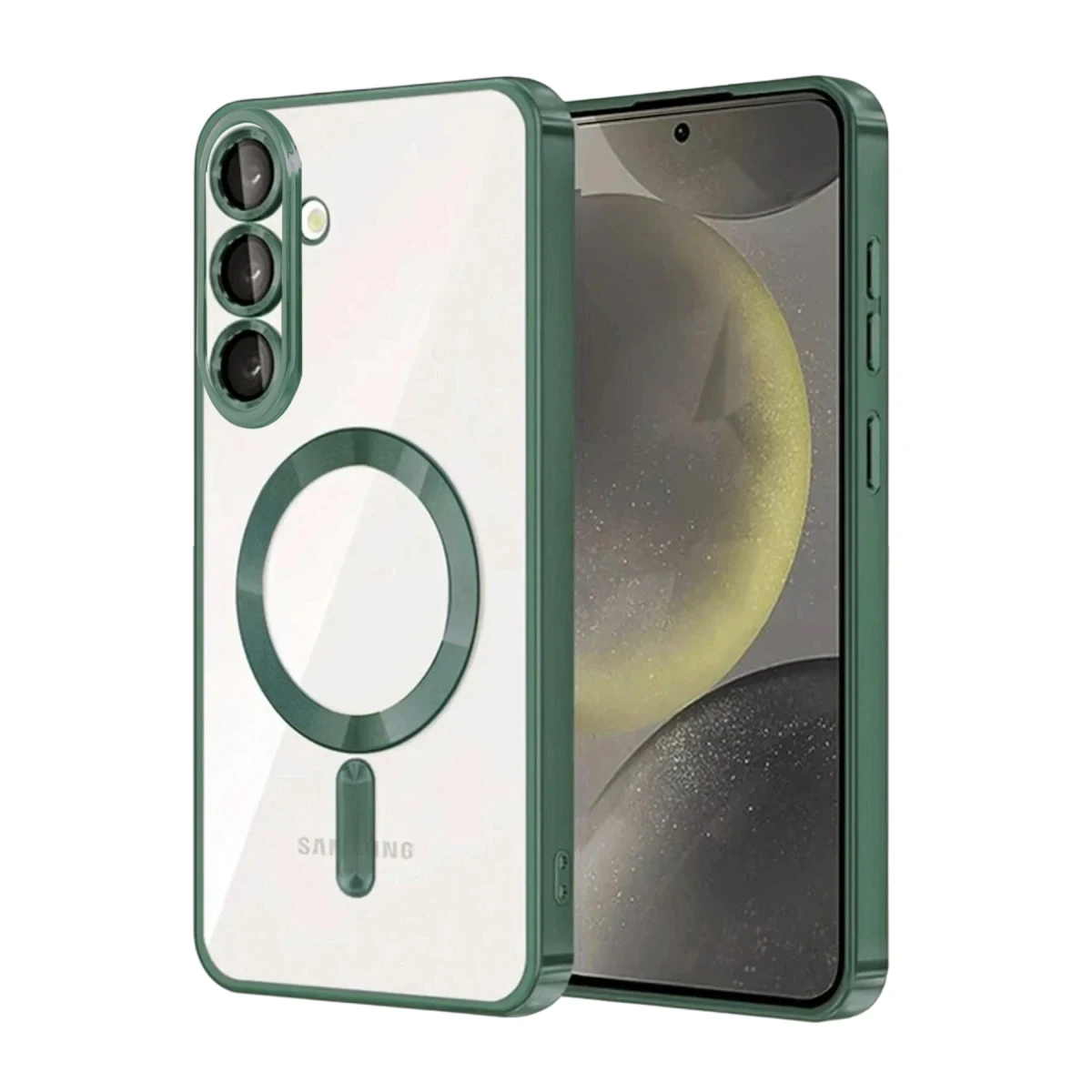 Samsung Galaxy A37 5G Kross Magneticsafe Kapak - Koyu Yeşil