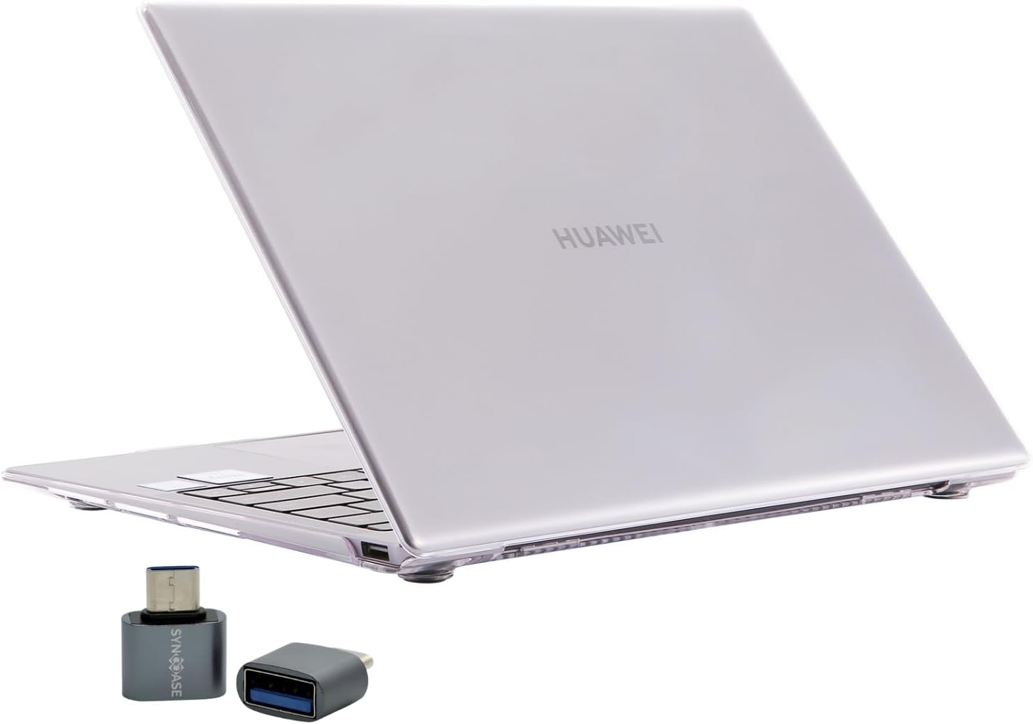 Huawei MateBook D14 2019-2022 Kılıf Uyumlu Kristal Parlak Şeffaf Sert Hard Case İnce Hafif Çizilme Koruma 14 inç Şeffaf