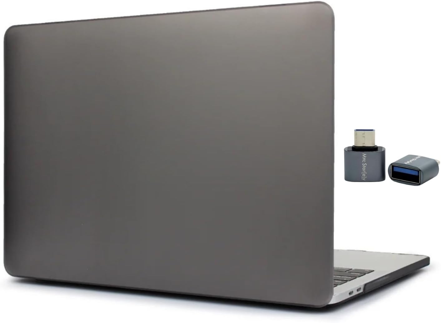 MacBook 12 İnç Kılıf A1534 Uyumlu | Mat Sert Koruyucu Kapak Hard Case | İnce Hafif Laptop Kılıfı Siyah (2015-2017) Gri