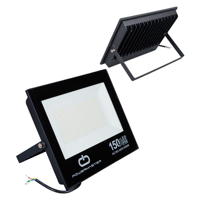 PM-22586 150 Watt - 220 Volt 6500K IP66 150* Işık Açısı Siyah Slim Kasa Beyaz Led Projektör