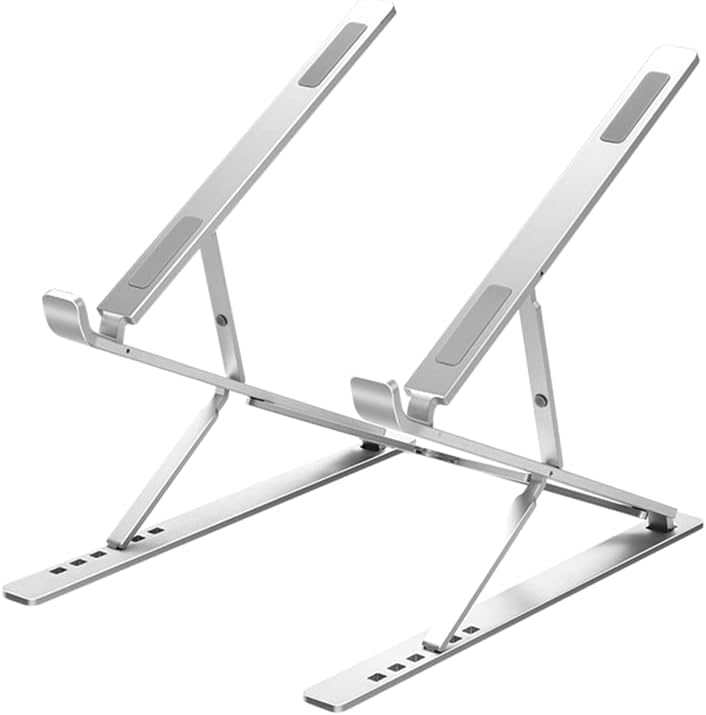 DM09 12.6''-15.6''-17.3'' Çift Katlı 15 Seviyeli Katlanabilir Taşınabilir Alüminyum Dizüstü Laptop Notebook Standı
