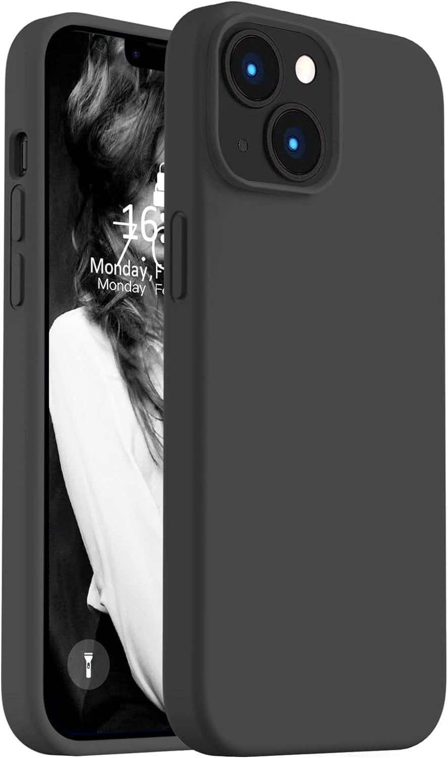 iPhone 15 ile Uyumlu İçi Kadife Lansman Silikon Kılıf – Kamera Korumalı, Darbe Emici, Premium Yumuşak Kapak Siyah