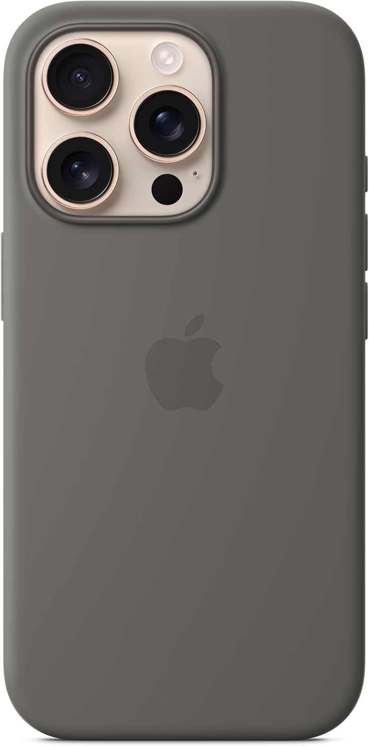 iPhone 16 Pro için MagSafe özellikli Silikon Kılıf - Taş Grisi ​​​​​​​