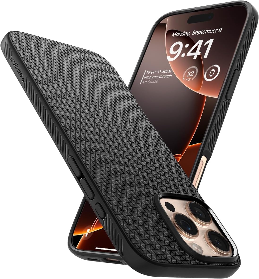 iPhone 16 Pro Max ile Uyumlu Kılıf Liquid Air Matte Black - ACS07988