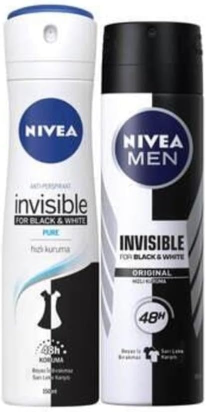 Black&White Pure Bayan Deosprey 150 Ml+ Black&White Original Erkek Deosprey 150 Ml 2'Li Paket
