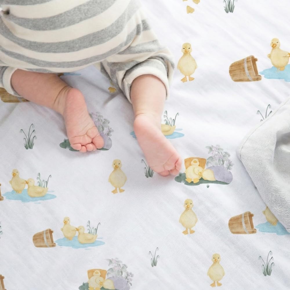% 100 Pamuk 2'li Müslin Bebek Örtüsü Iconıque Lapin & Ördek Desen 100x100 Cm 2PACK0120