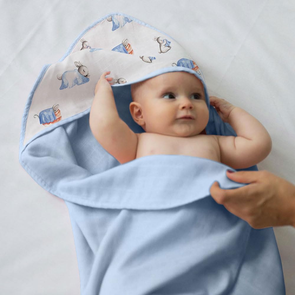 % 100 Pamuk Müslin Kurulanma Örtüsü - Bebe Lapin TOWEL818