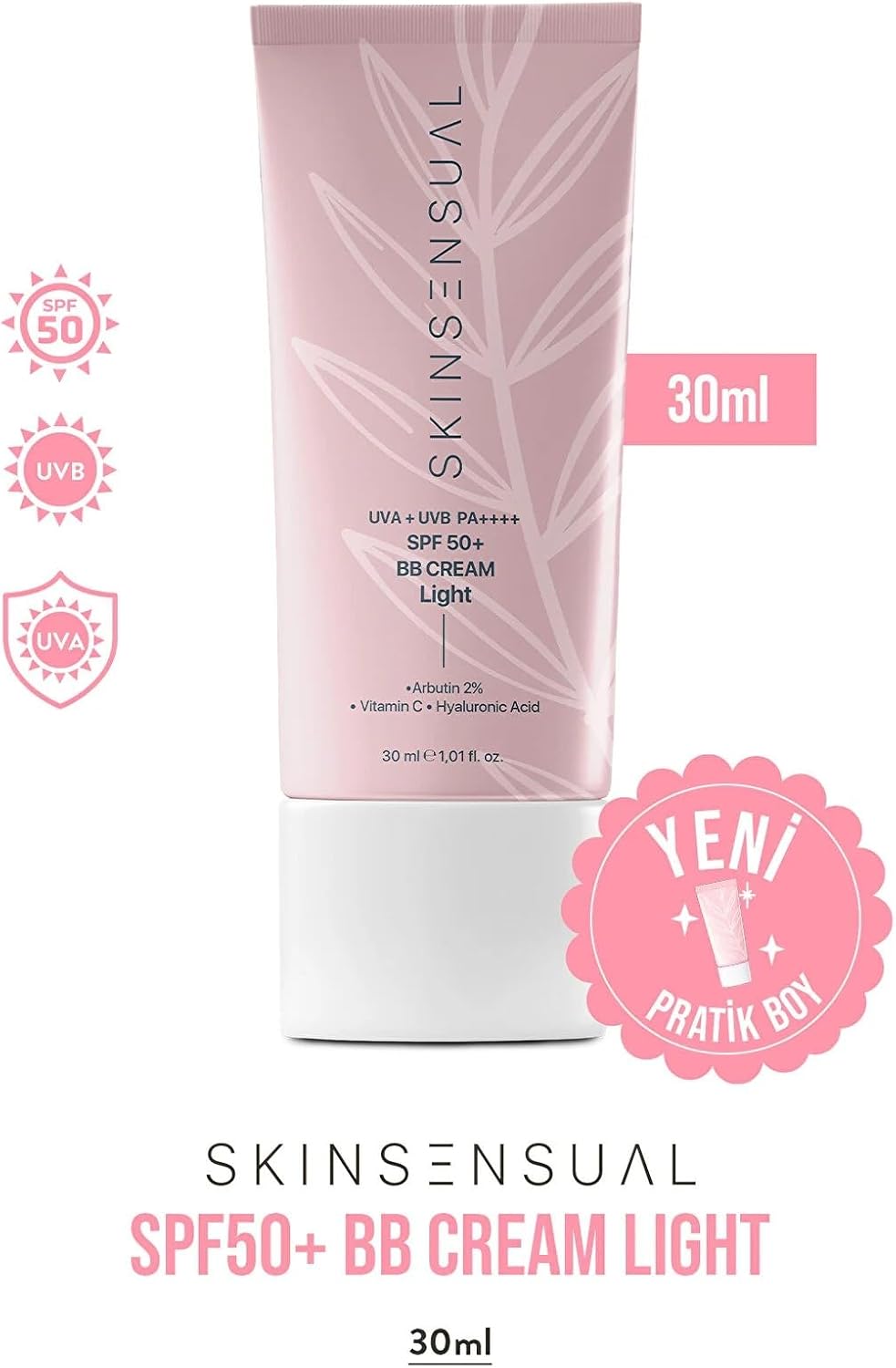 SPF50+ PA++++ Kapatıcı BB Krem Light 30 ml | Leke Karşıtı, Aydınlık Cilt Görünümü | UVA+UVB Koruma