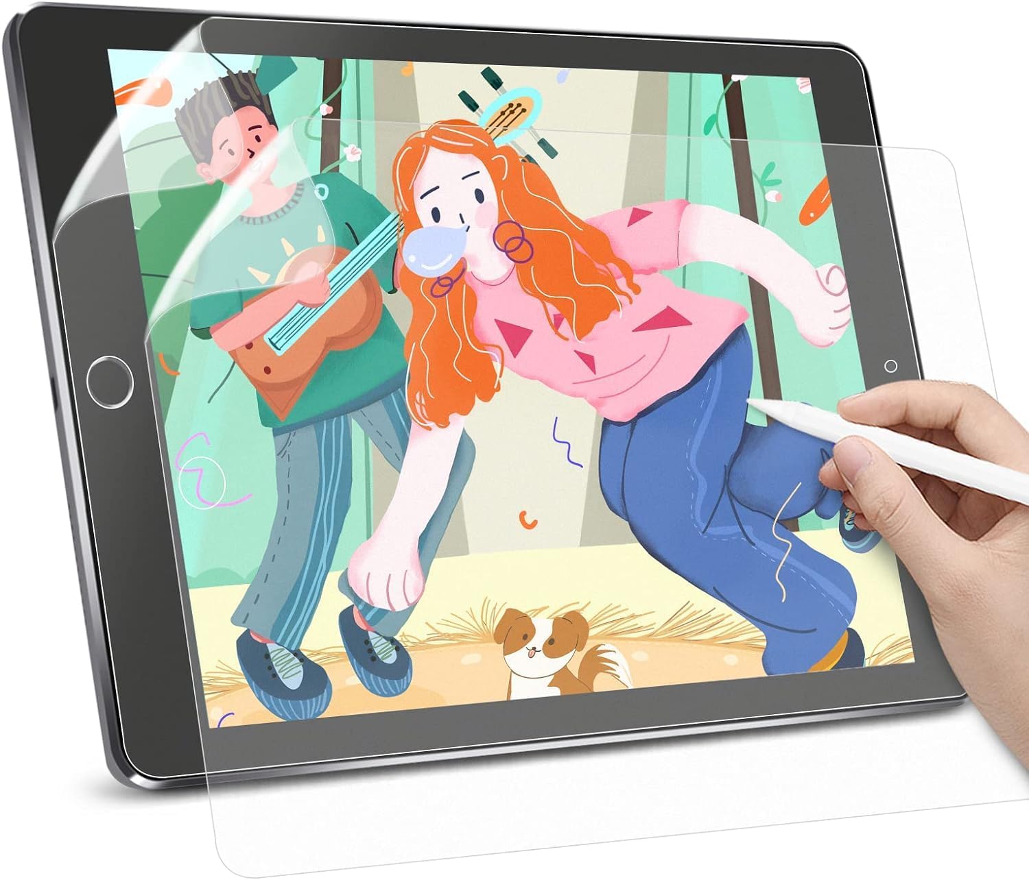 DAVIN Ipad 10.2 7-8-9. nesil Paper Like Kağıt Hissi Kaymaz Yüzey Pet mat Ekran Koruyucu çizim için ekran koruyucu