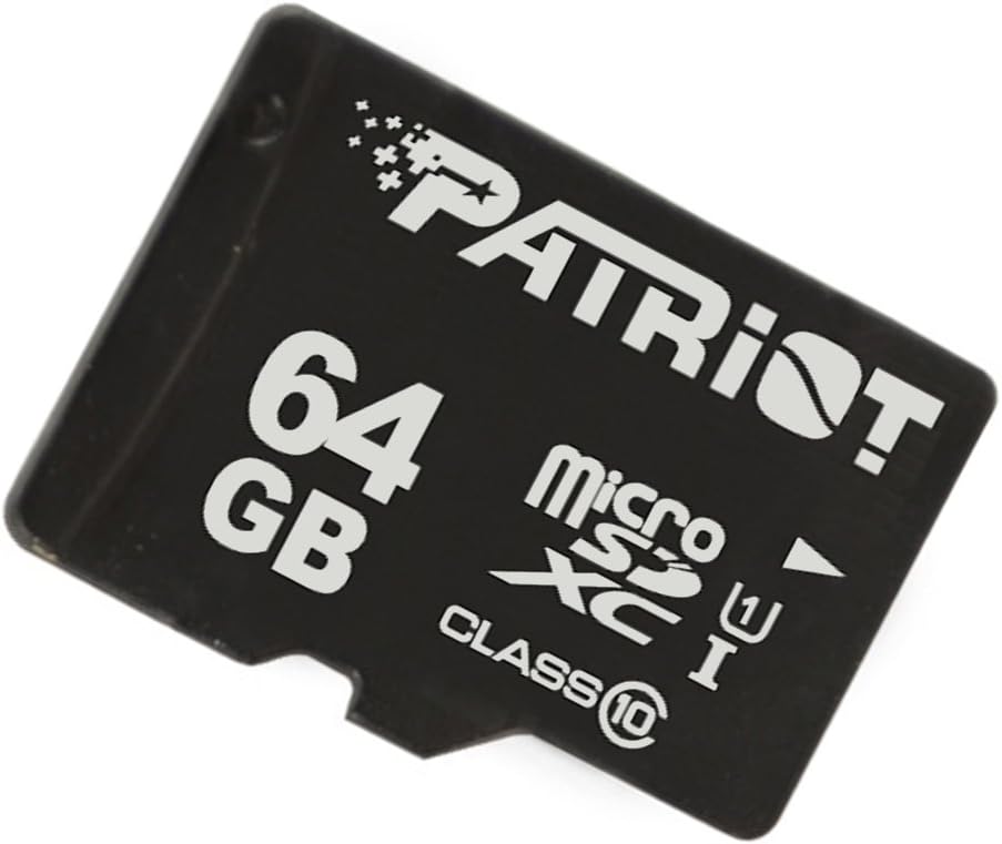 Patriot LX Series High Speed Micro SDXC Class 10 UHS-I en fazla 70 MB/s aktarma hızları - parent ASIN 64 GB Siyah PSF64GMCSDXC10