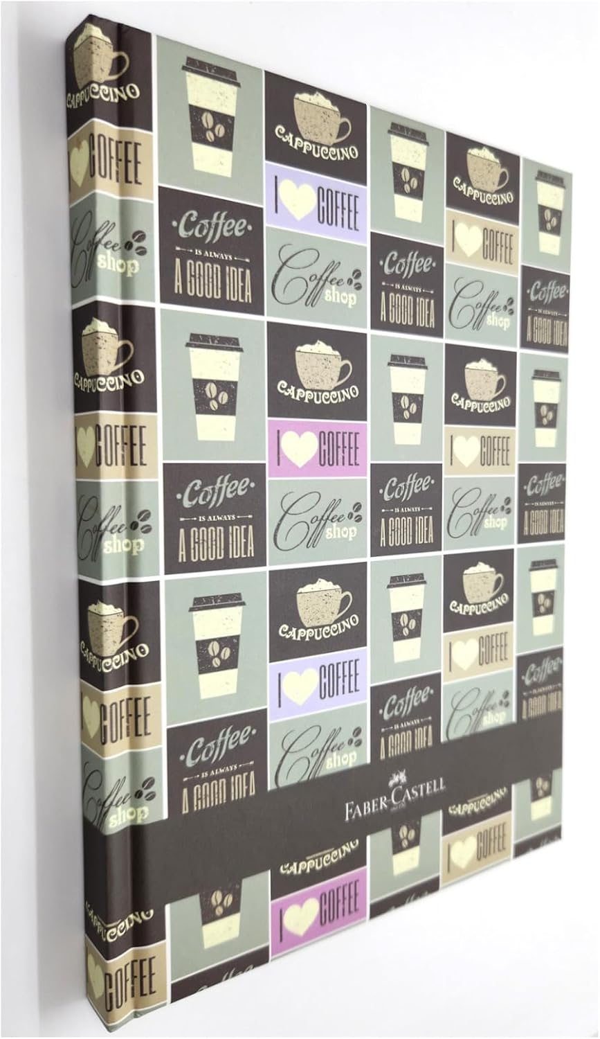 A5 Sert Kapak Tarihsiz Çizgili Ajanda Defter, 120 Yaprak, Nostaljik Coffee