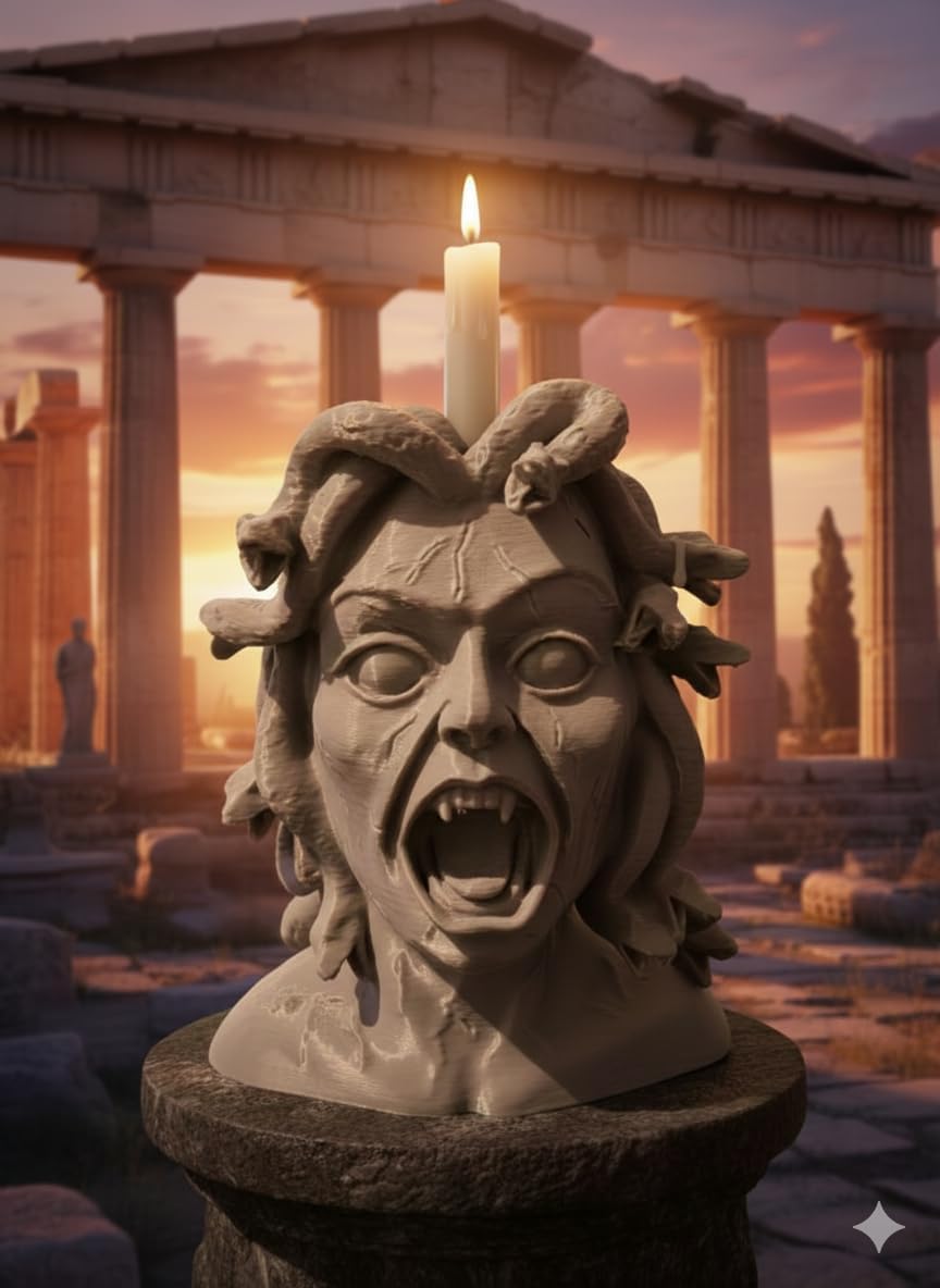 Lamba/Dekoratif/Büst 3D Baskı (Medusa'nın Çığlığı)