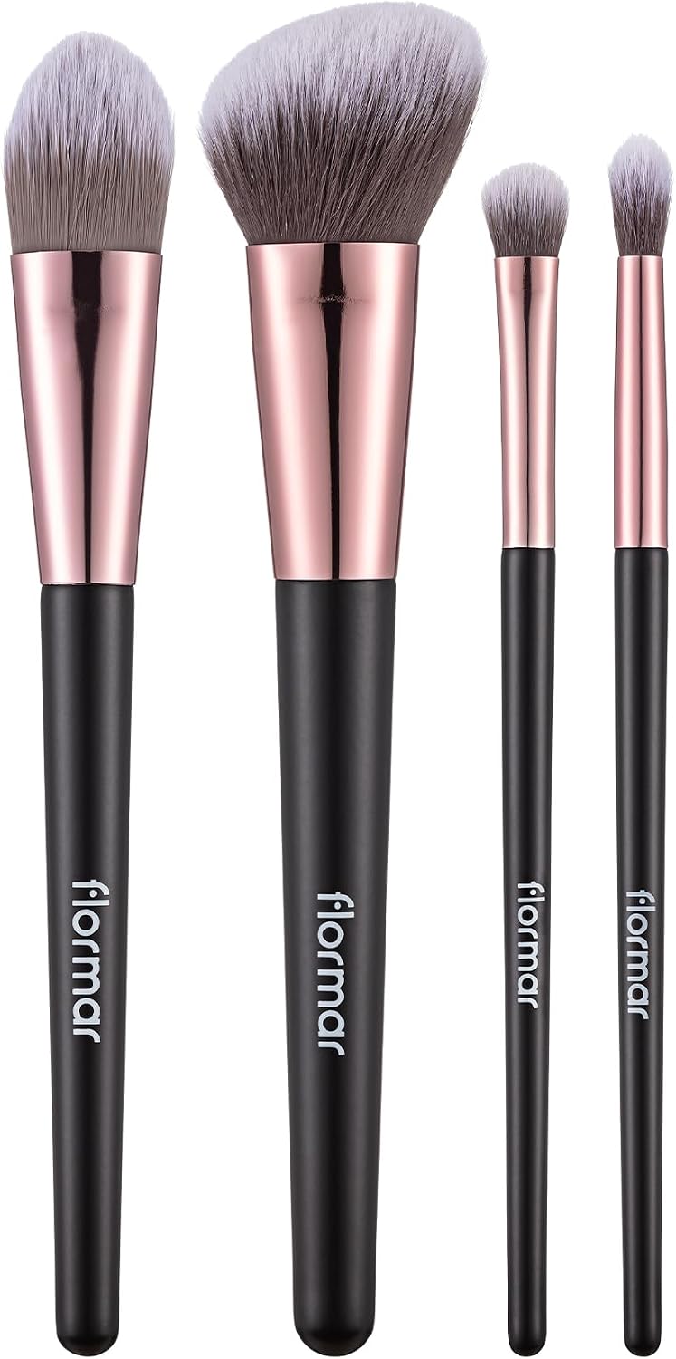 4'lü Makyaj Fırçası Seti (Allık-Fondöten-Far-Crease) - Makeup Brush Set - 8690604597772