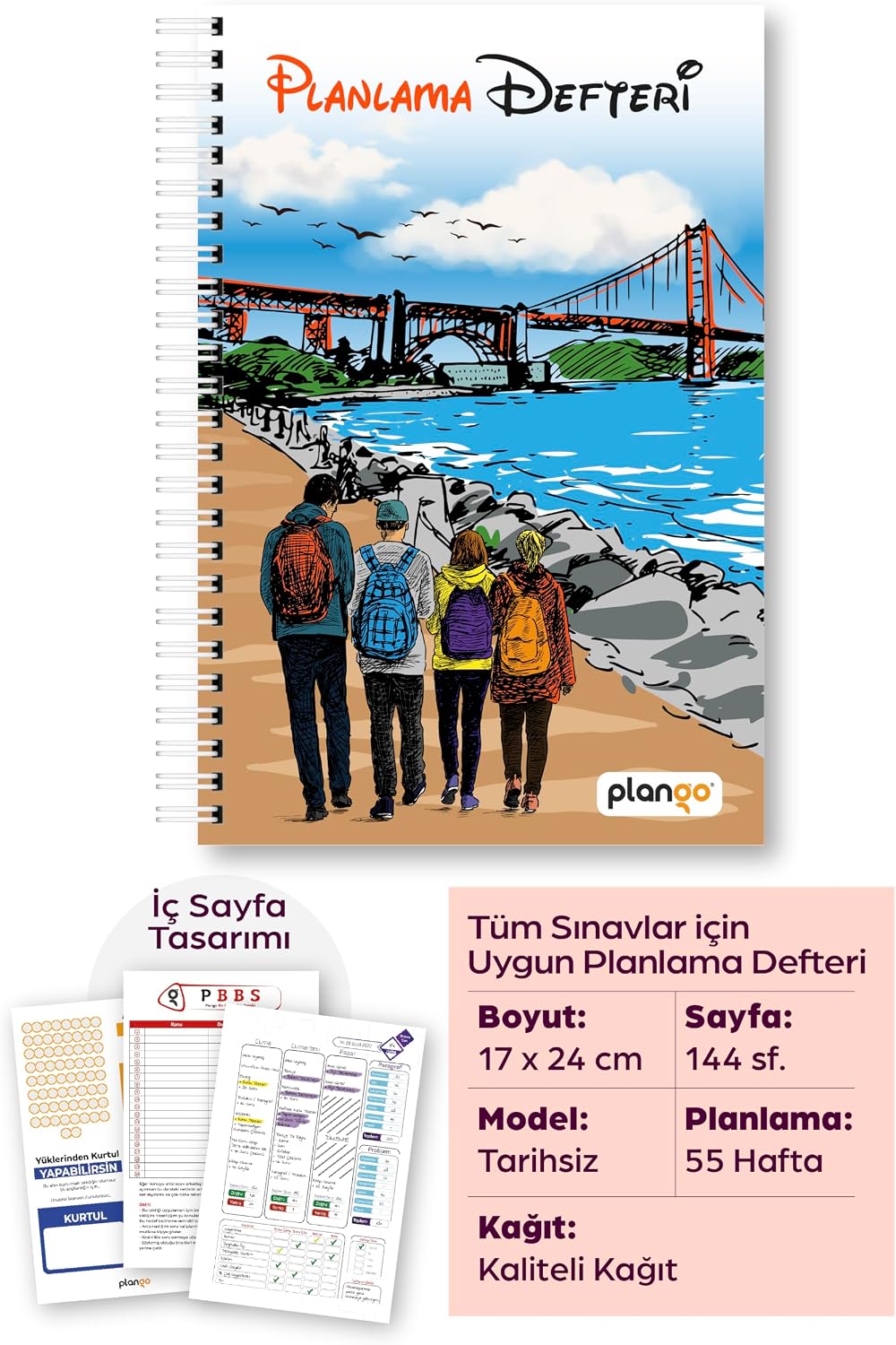 Planlama Defteri TYT - AYT - LGS - KPSS Sınav Planlama Defteri