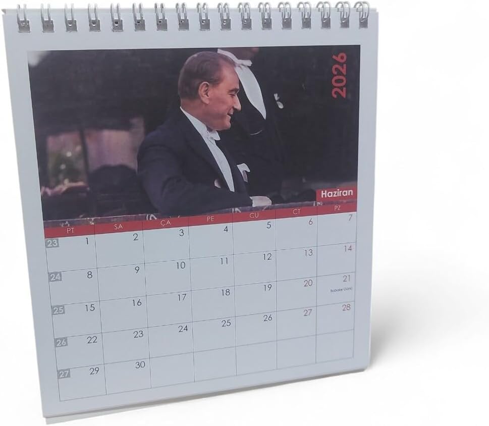 2026 Kare Masa Takvimi, Atatürk, Çok Renkli
