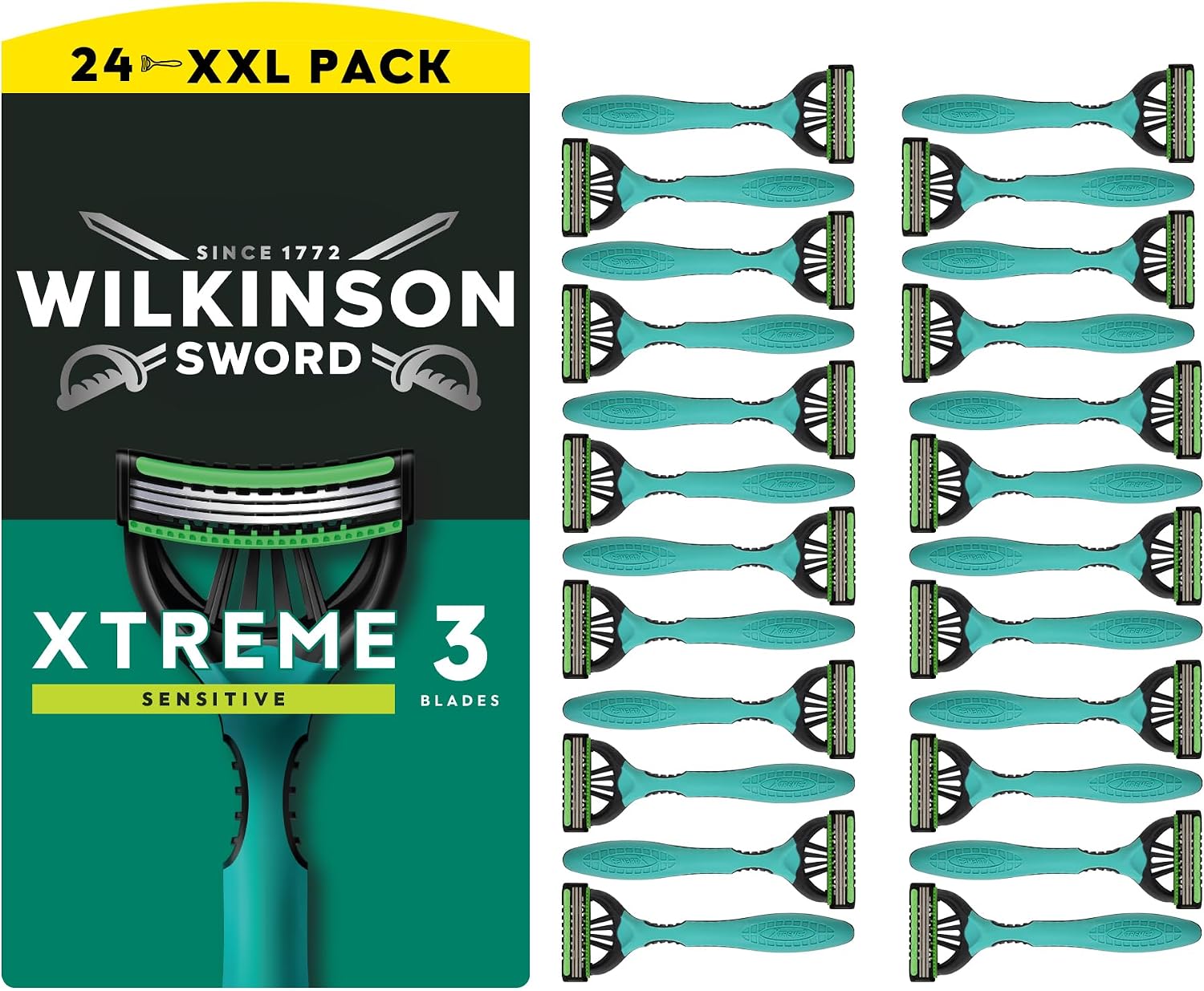 Xtreme 3 Sensitive - 16 + 8'li paket erkek jileti