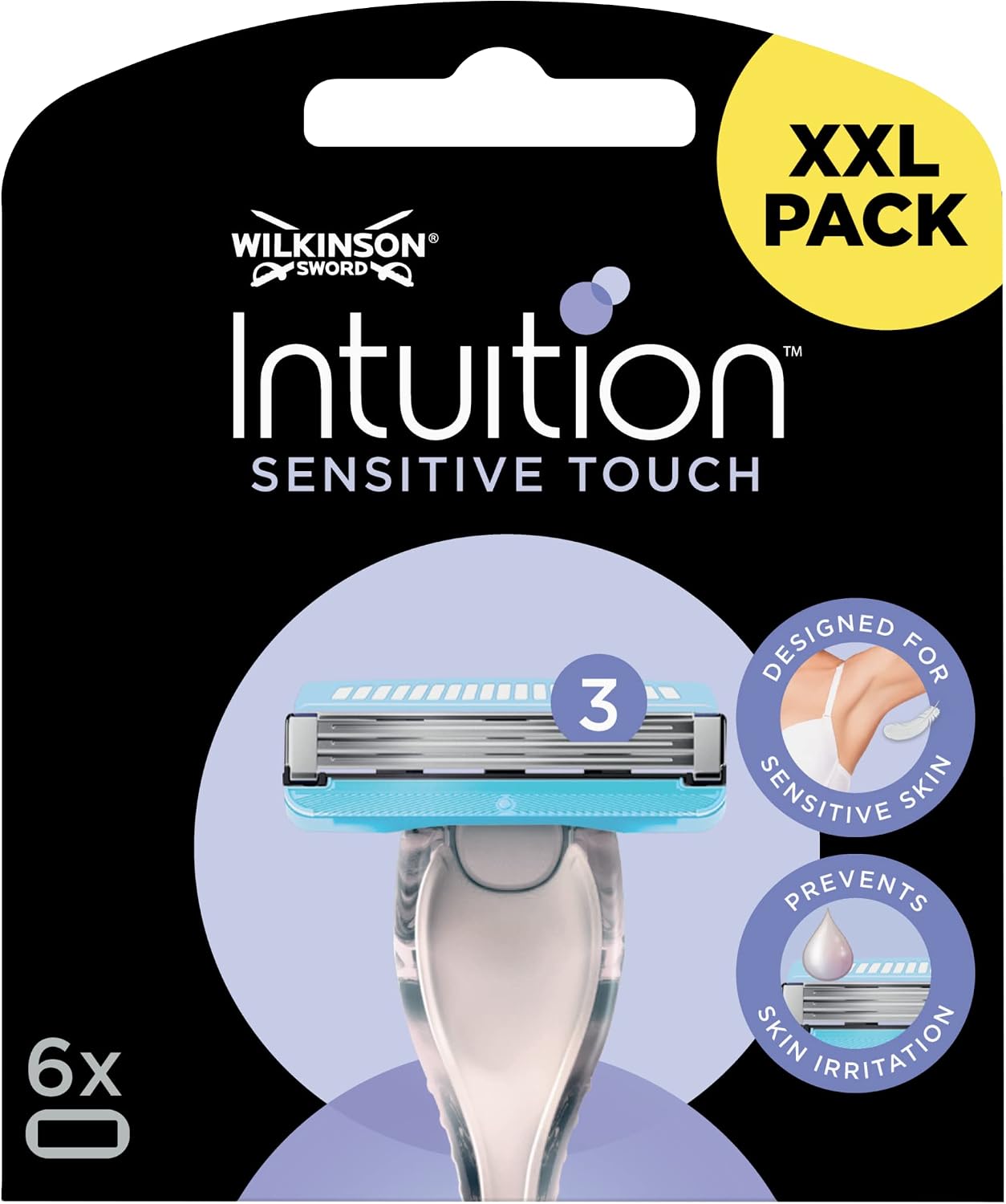 Intuition Sensitive Touch kadın tıraş makinesi, 6 adet