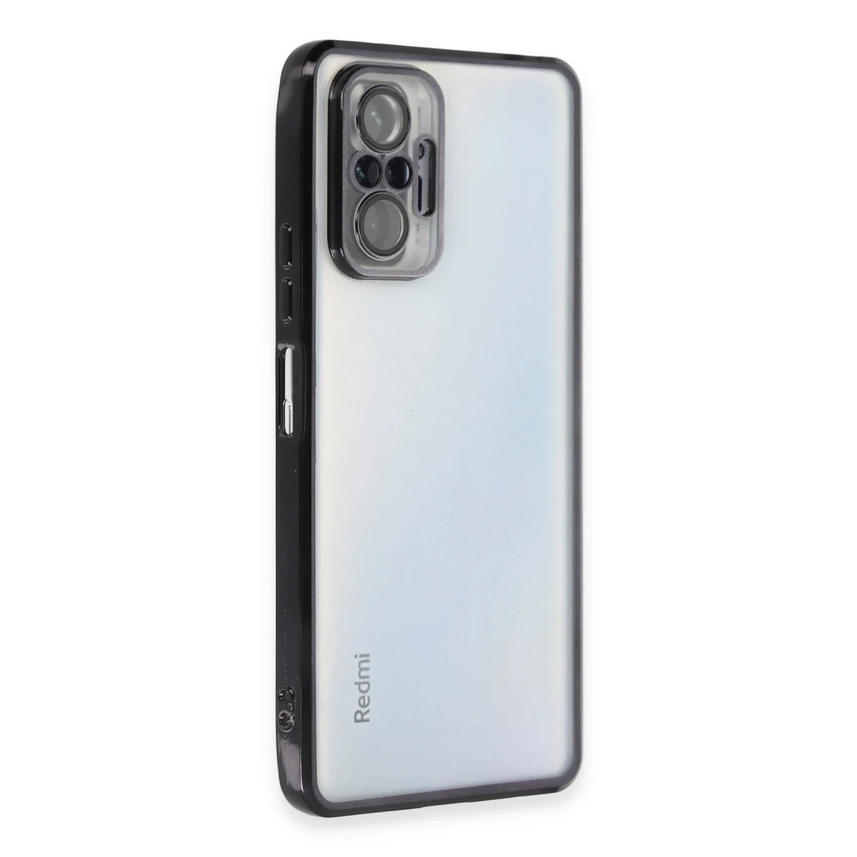 Xiaomi Redmi Note 10 Pro Kılıf Razer Lensli Silikon - Siyah