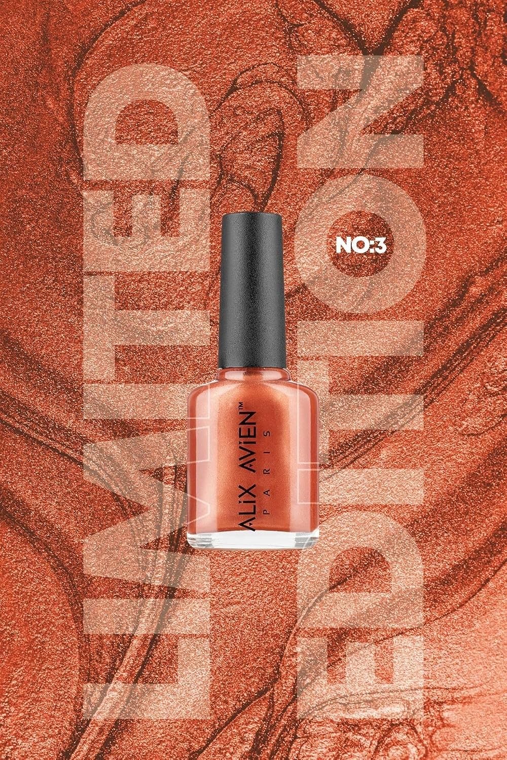 Limited Edition Sedefli Somon Oje-Yüksek Pigmentli Uzun Süreli Kalıcı Hızlı Kuruma-Nail Lacquer No:3