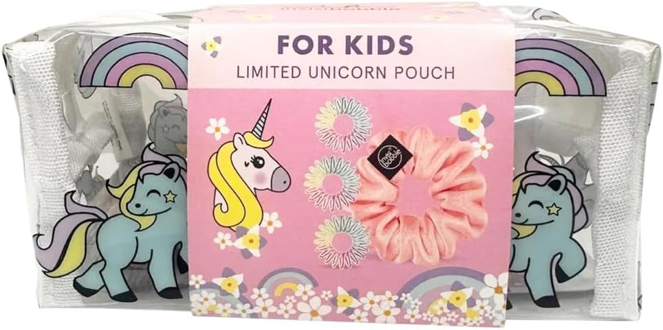 Kids Unicorn Pouch Çocuk Saç Tokası Seti, 3+1