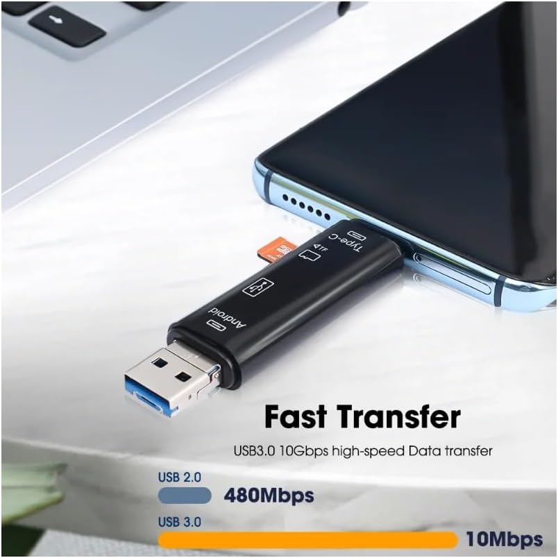 A-5068 Type-C To USB 3.0 Flash Otg Veri Aktarım Sd Tak Çalıştır Kart Okuyucu Çevirici x 2 Adet