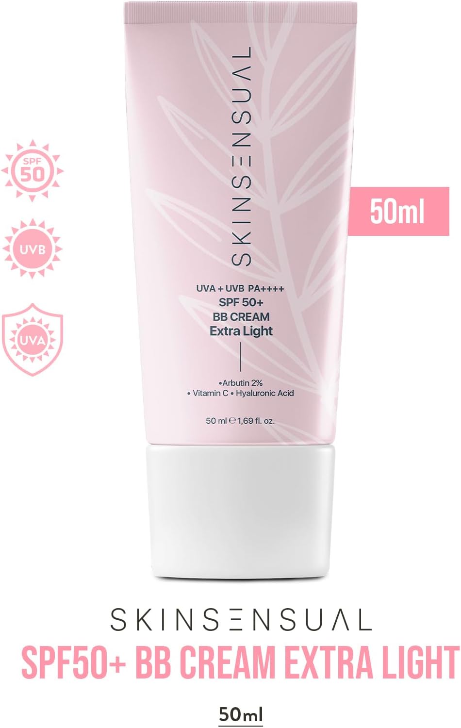 SPF50+ PA++++ Kapatıcı BB Krem Extra Light 50 ml | Leke Karşıtı, Aydınlık Cilt Görünümü | UVA+UVB Koruma | Geniş Spektrum Koruma