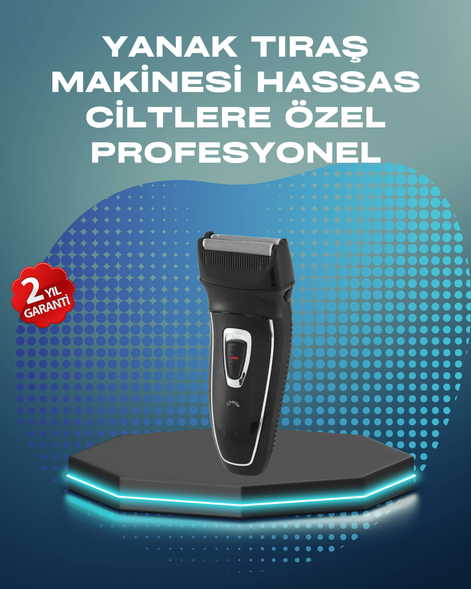 Kablosuz Kuru Tıraş Makinesi Folyo Başlıklı