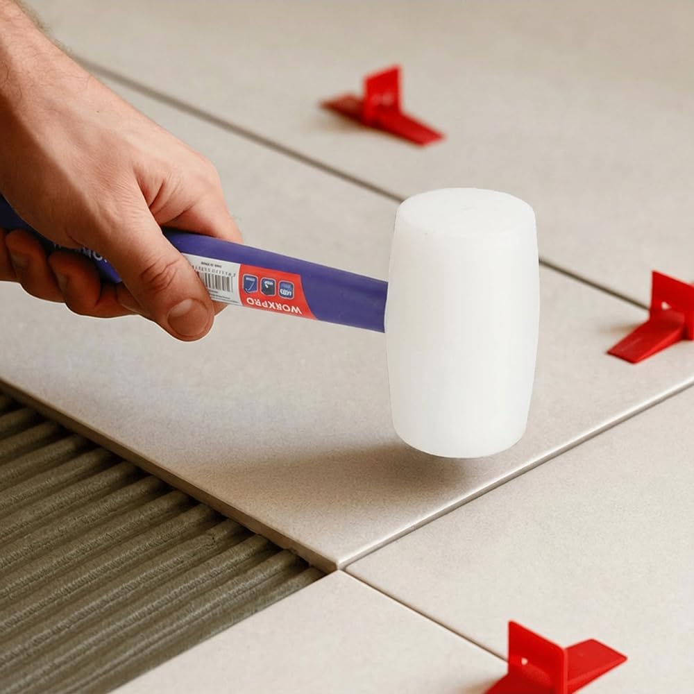 WP241040 57mm 450Gr PVC PP Saplı Beyaz Kauçuk Tokmak