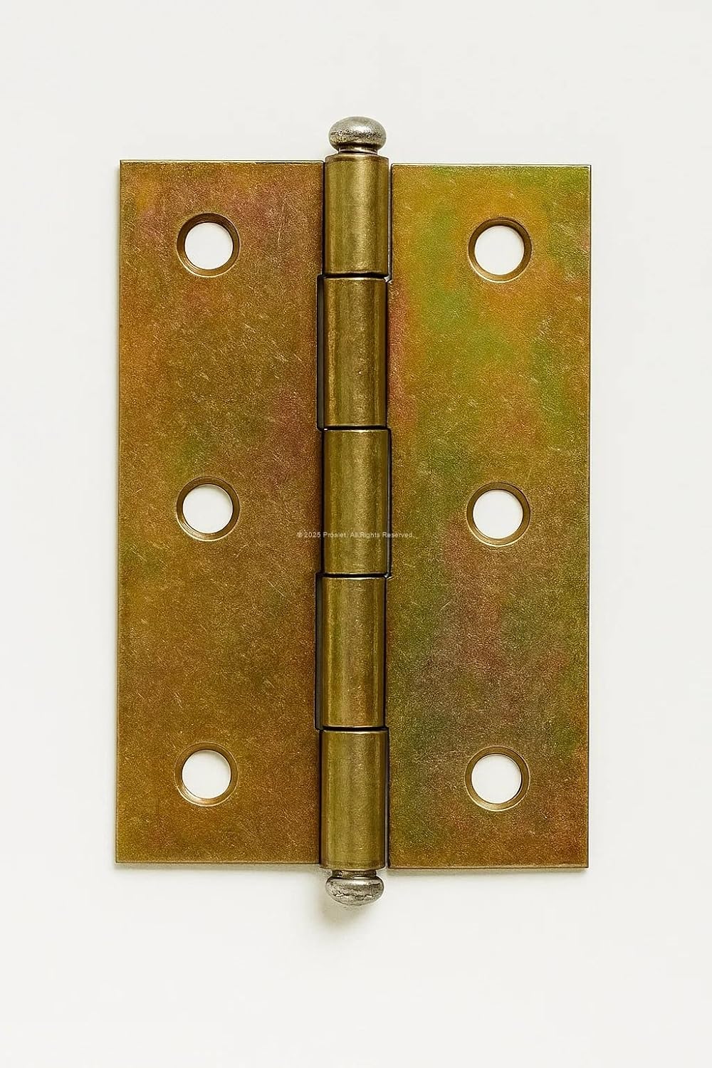 Metal Yaprak Menteşe, 1840/2, 50 mm, Dayanıklı, Kapı, Pencere, Dolap ve Mobilya Bağlantı Parçası, Uzun Ömürlü, Montaj Aksesuarı, Kolay Kurulum, Sarı Renk (6 Adet)