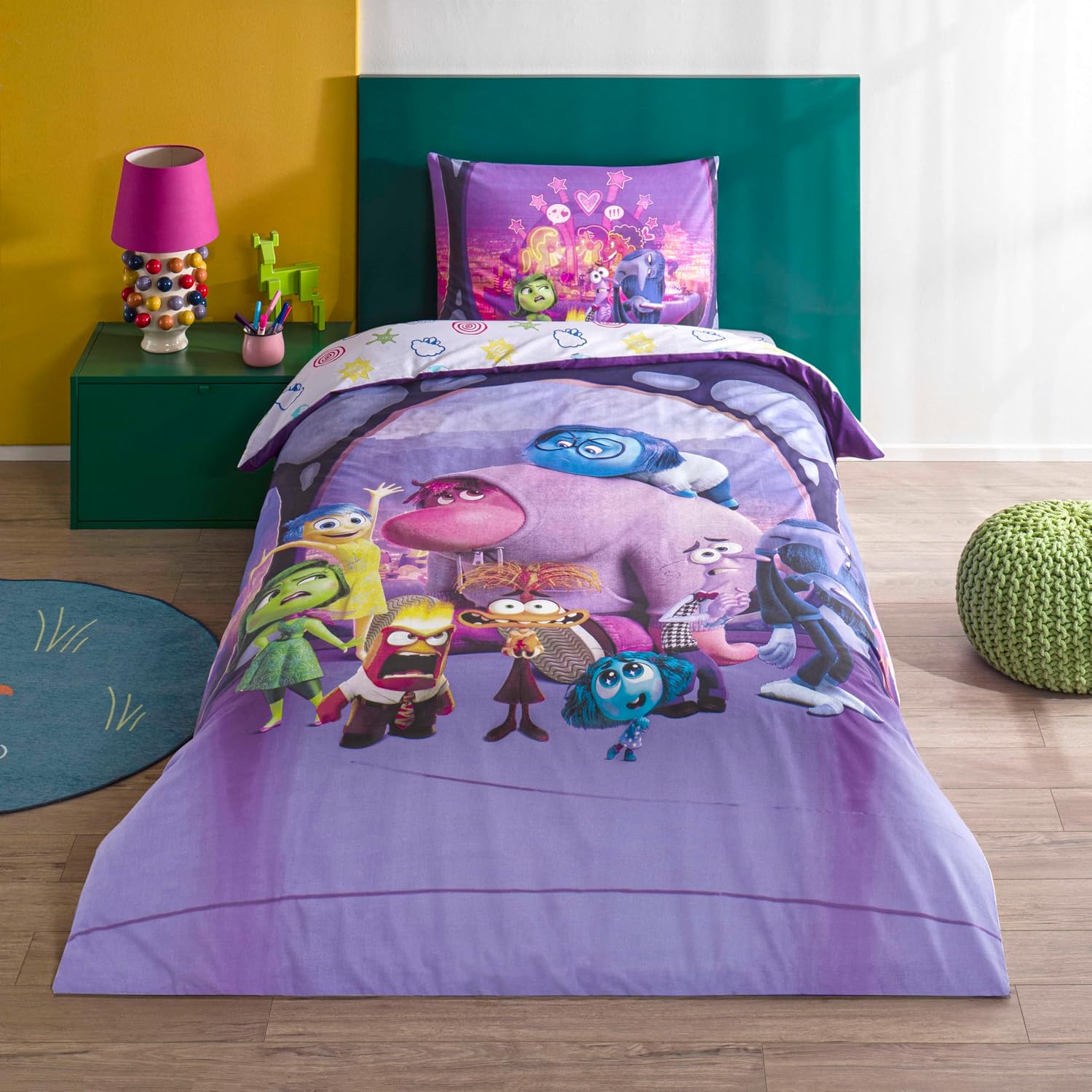 Disney Inside Out 2 Tek Kişilik Pamuk Nevresim Takımı