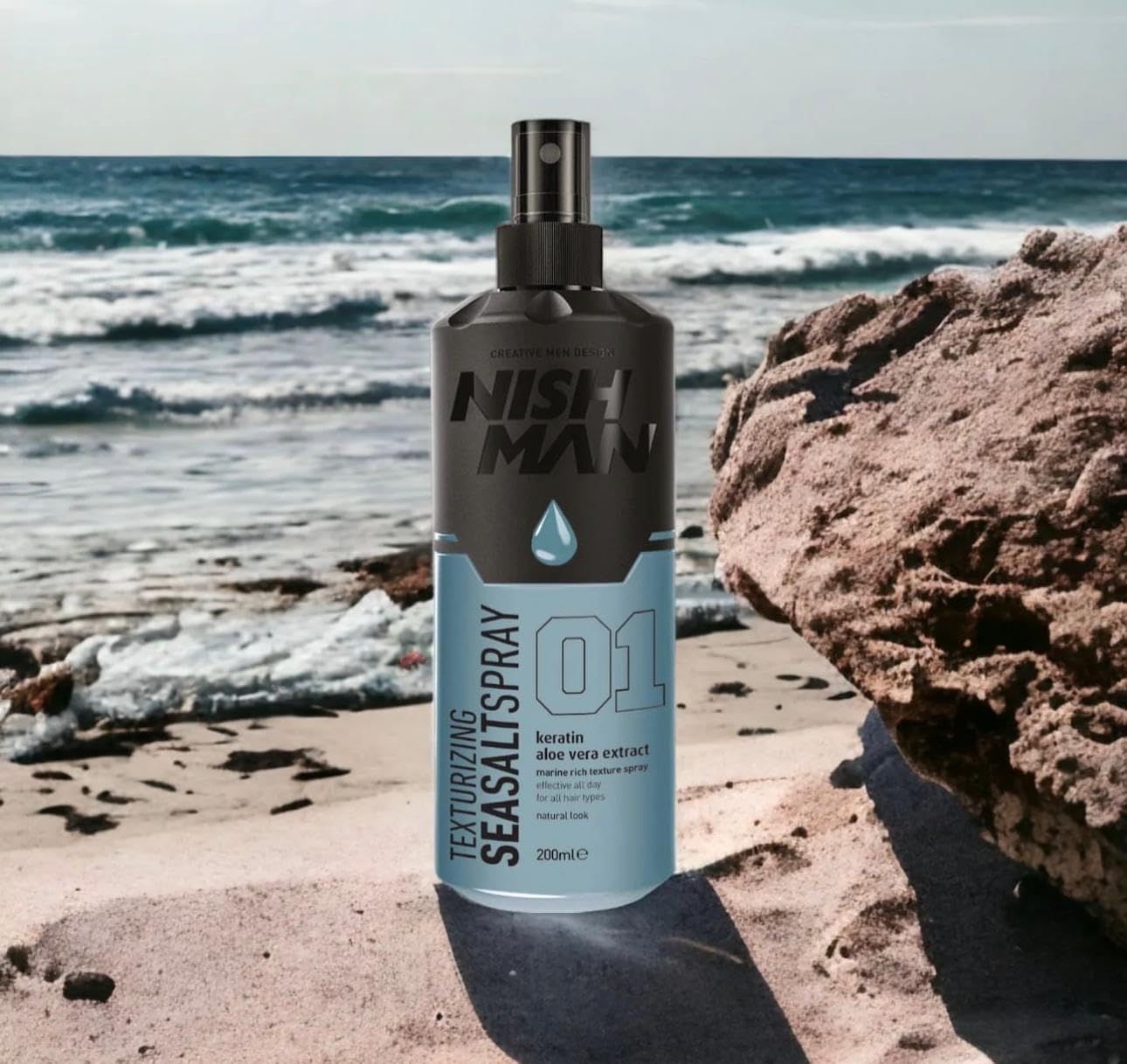 Sea Salt Sprey 200 ml – Mat Bitişli, Doğal Plaj Dalgası Etkisi, Aloe Vera & Keratin İçerikli, Tüm Saç Tipleri İçin