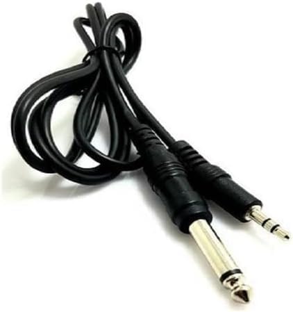 1,5 Metre 3,5 mm - 6,3 mm Jak Kablosu Kırılmaya Dayanıklı Fişler (Ses/Kulaklık Kablosu/Aux Kablo, PC/Dizüstü Bilgisayar, Amfi, Araba ve HiFi, Siyah)