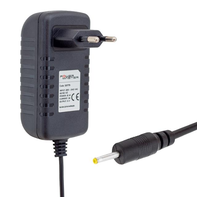 PM-33779 5 Volt - 3 Amper 2.5*0.7 Mm Uçlu Plastik Kasa Priz Tipi Adaptör