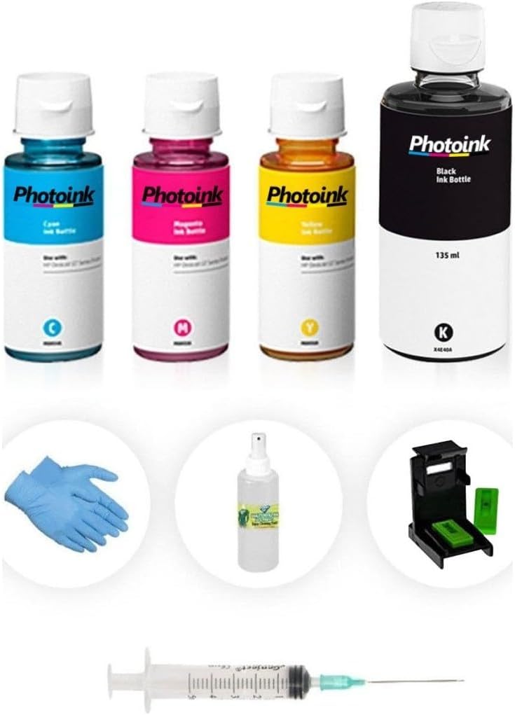 Deskjet 2600/2620/2630/2632/2633 304 Için Photoink Plus Kartuş Dolum Seti 4 Renk
