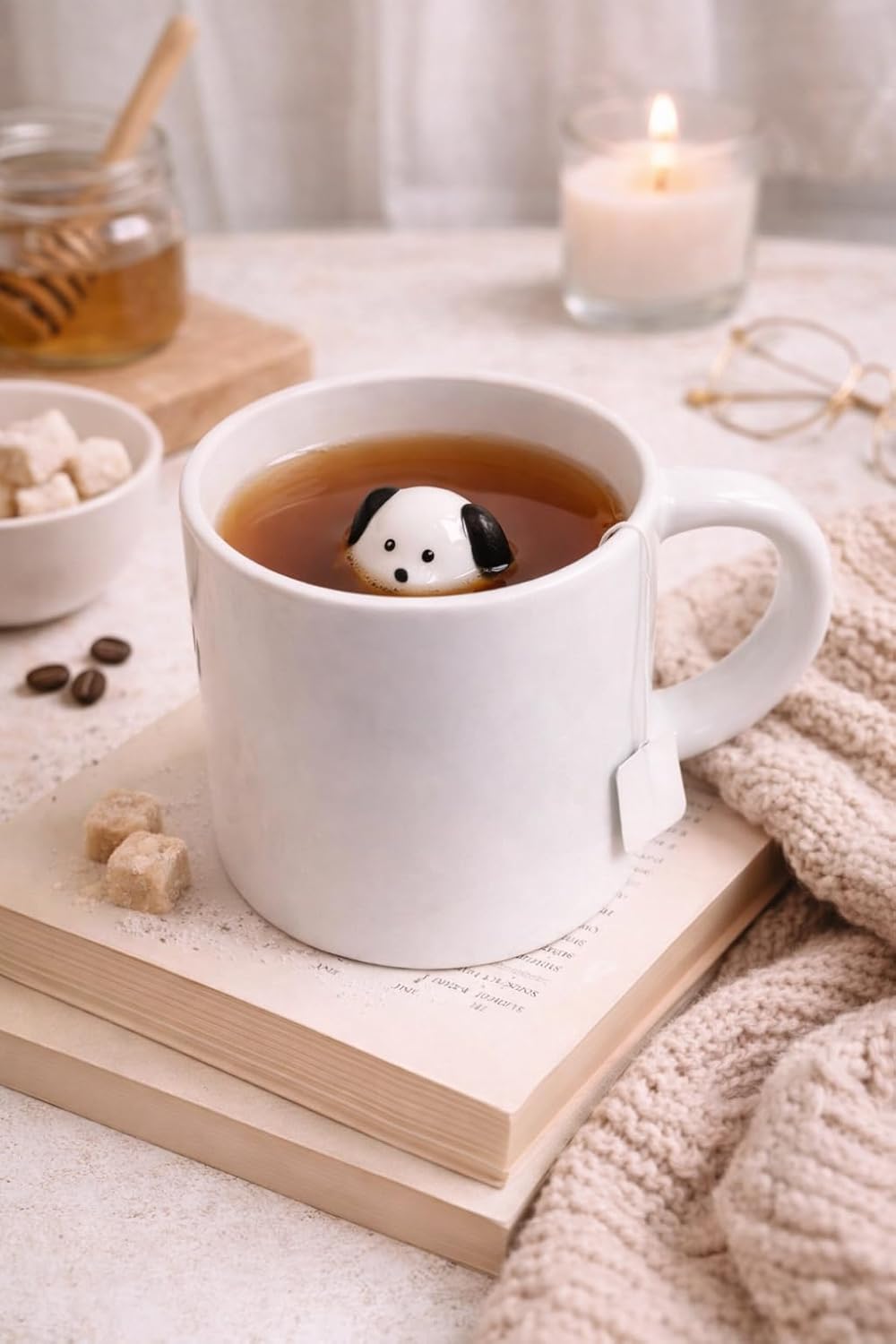 Sürpriz Köpek Figürlü Seramik Kahve Kupası - Gizli Tasarım Mug Bardak